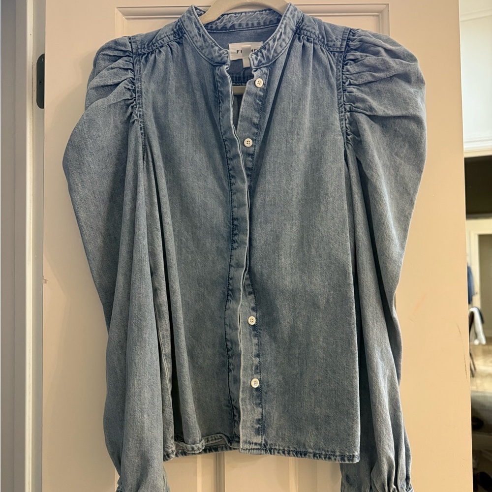 Frame Denim Light Blue Blouse